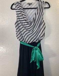 NWOT Express Black & White Striped Dress
